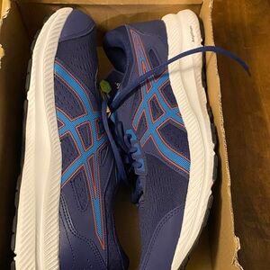 Asics Men's Navy and Red Athletic Shoes